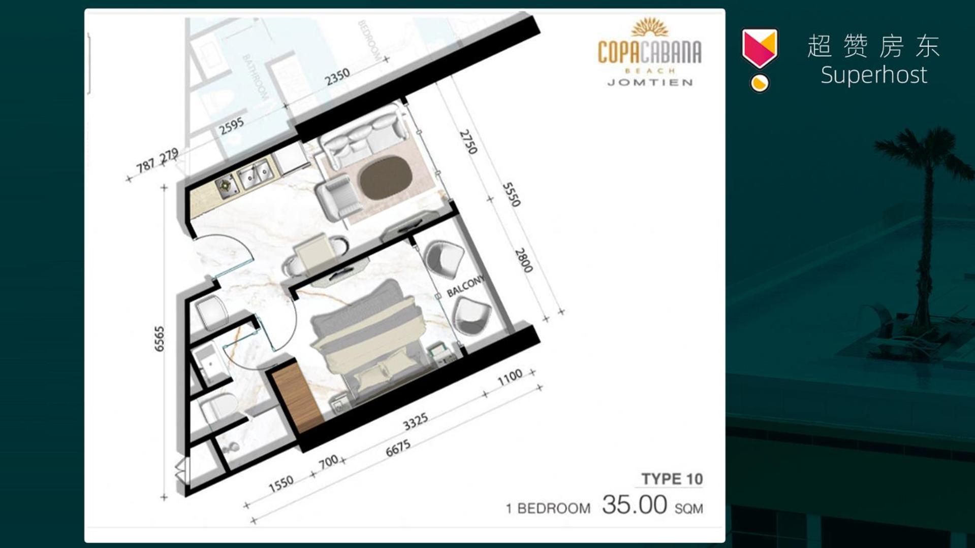 Apartmán The Astra Sky River Jomtien pláž Pokoj fotografie